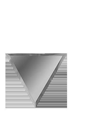 Зеркальная серебряная полуромб внутренний рзс1-01(вн) 20х17 