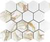 Calacatta Gold Mosaic Paonazzo Hexagone - 2
