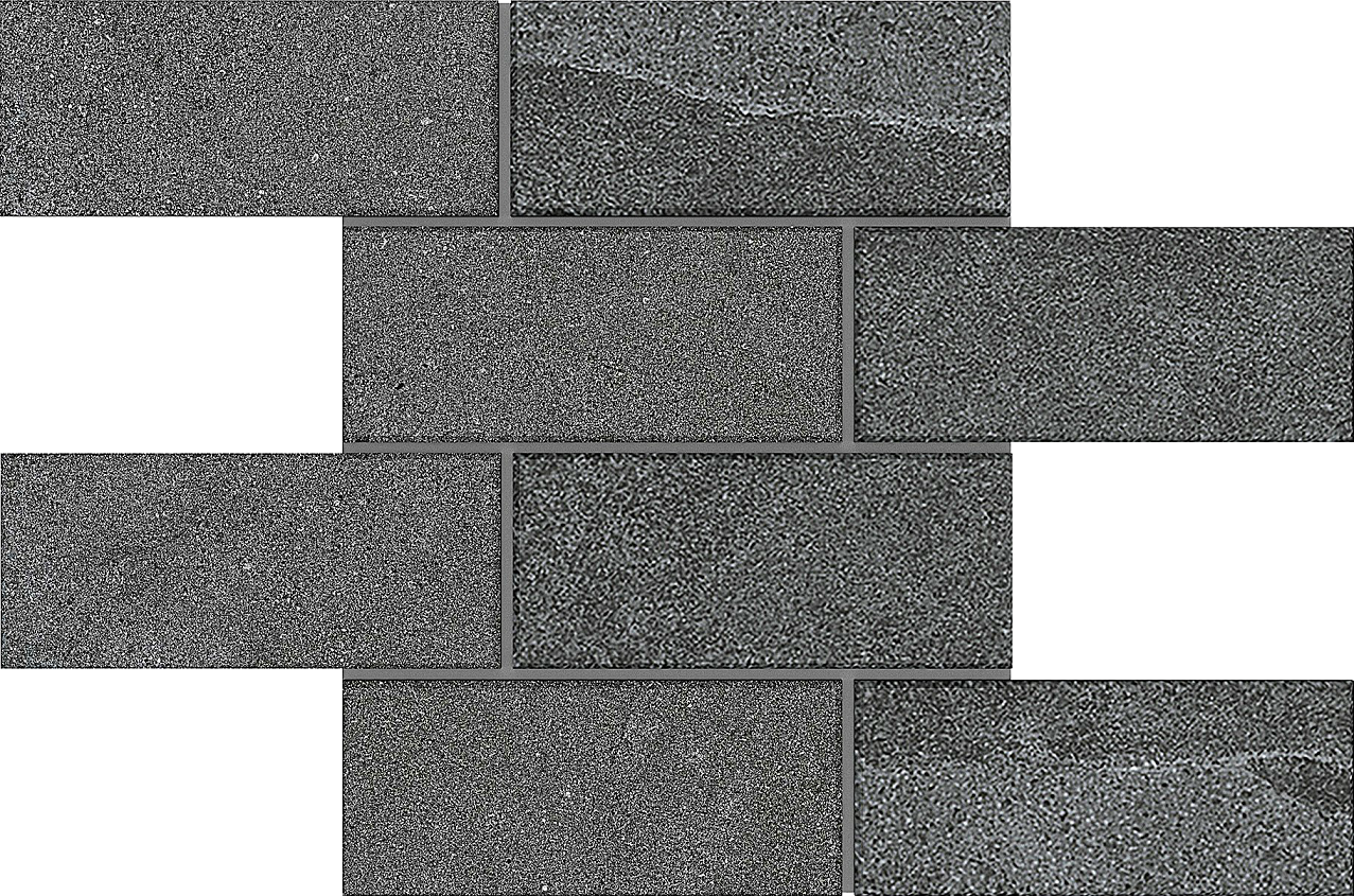 Mosaic/LN04_NS/TE04_NS/28,6x35/BricksBig Декор Luna LN04-TE04 Black Bricks Big Неполированная 28.6x35