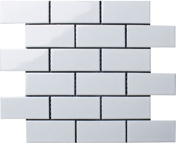 Brick White 6*45*95 288*292,  Настенная Керамическая мозаика Brick White
