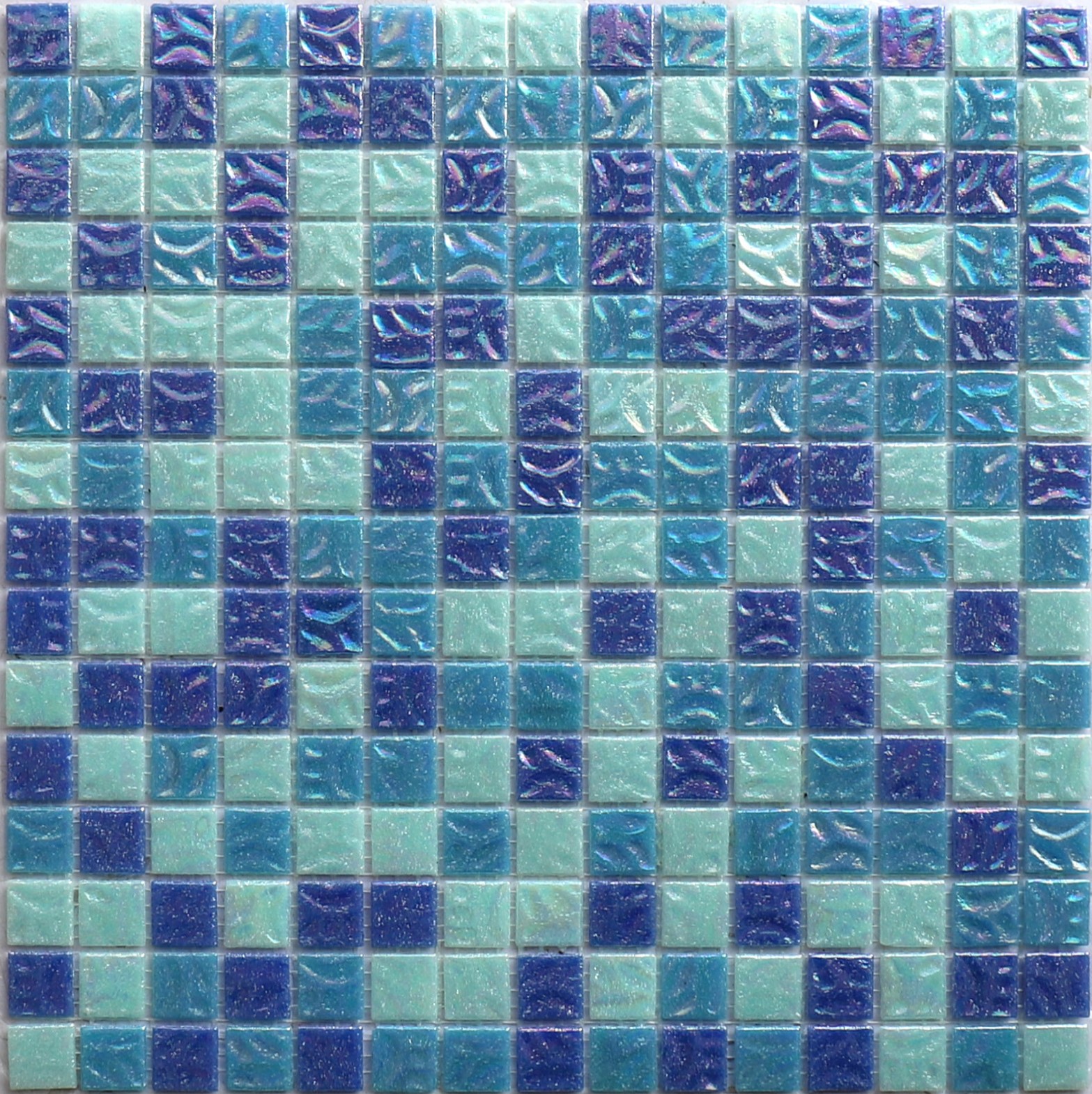 Настенная Econom MIX27 стекло синий (сетка) 327x327