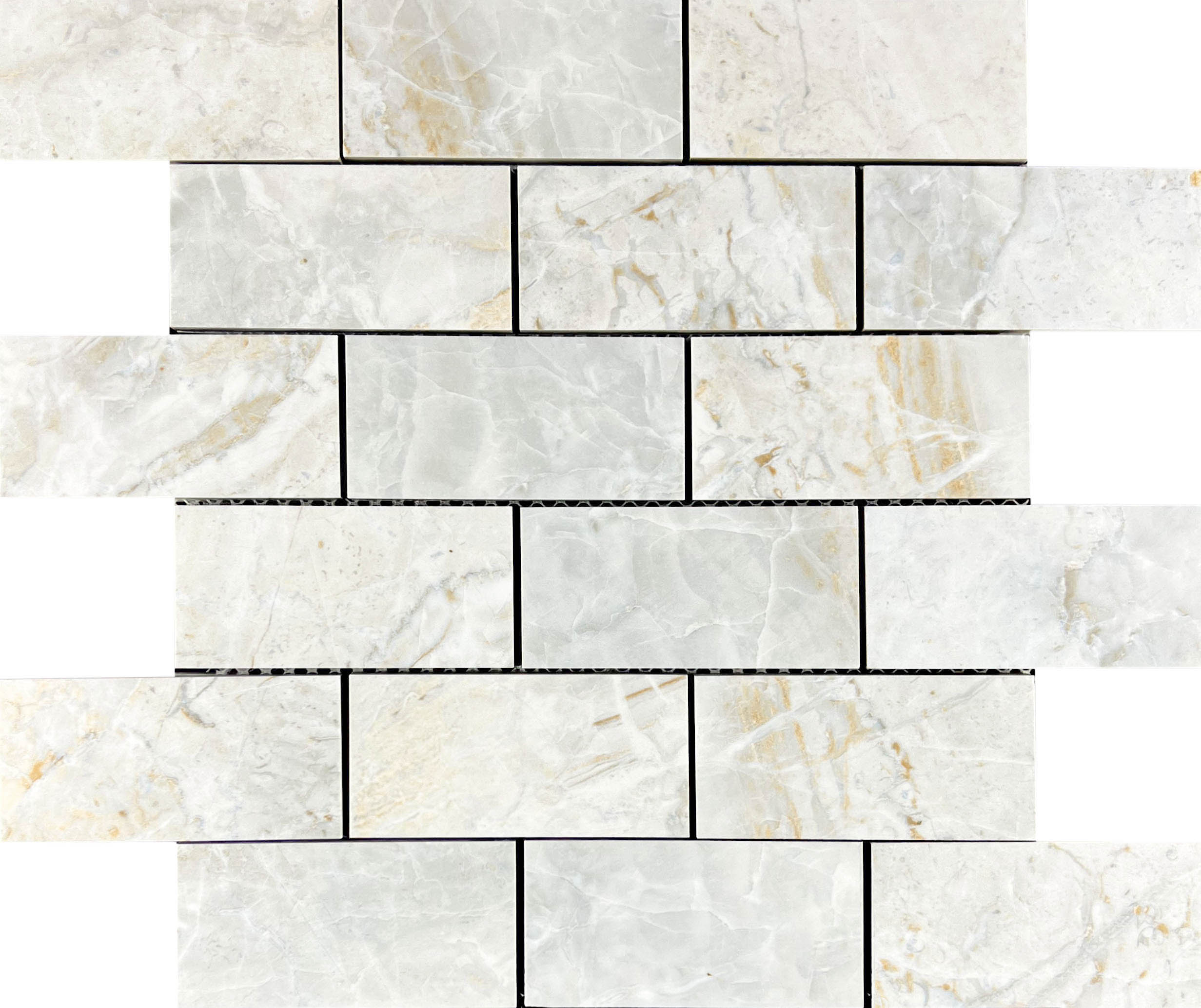 Декор Lumix White Mosaic Brick Bone - фото 2