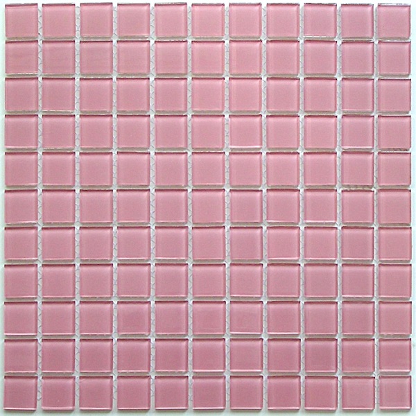 Pink glass 4*25*25 300*300 Напольная Керамическая мозаика Pink glass