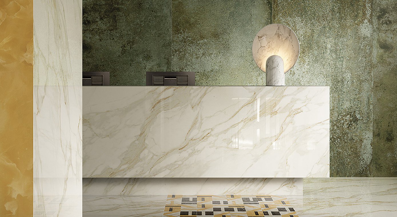 fQKN Настенная Roma Gold Pb Carrara Superiore-Nero Elegante Slash Mosaico 30.5x30.5 - фото 8
