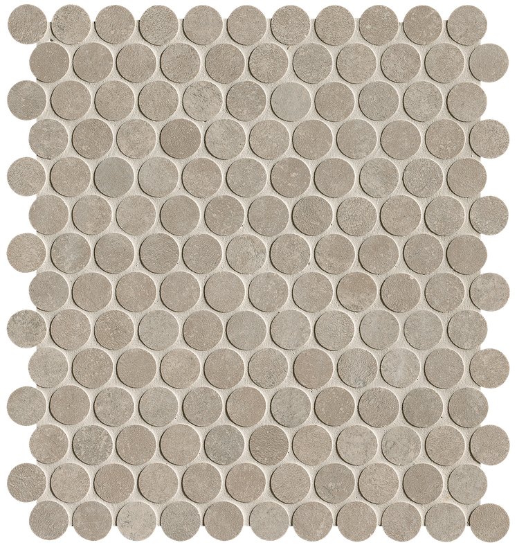 fRNL Настенная Nobu Grey Gres Round Mosaico Matt 29.5x32.5
