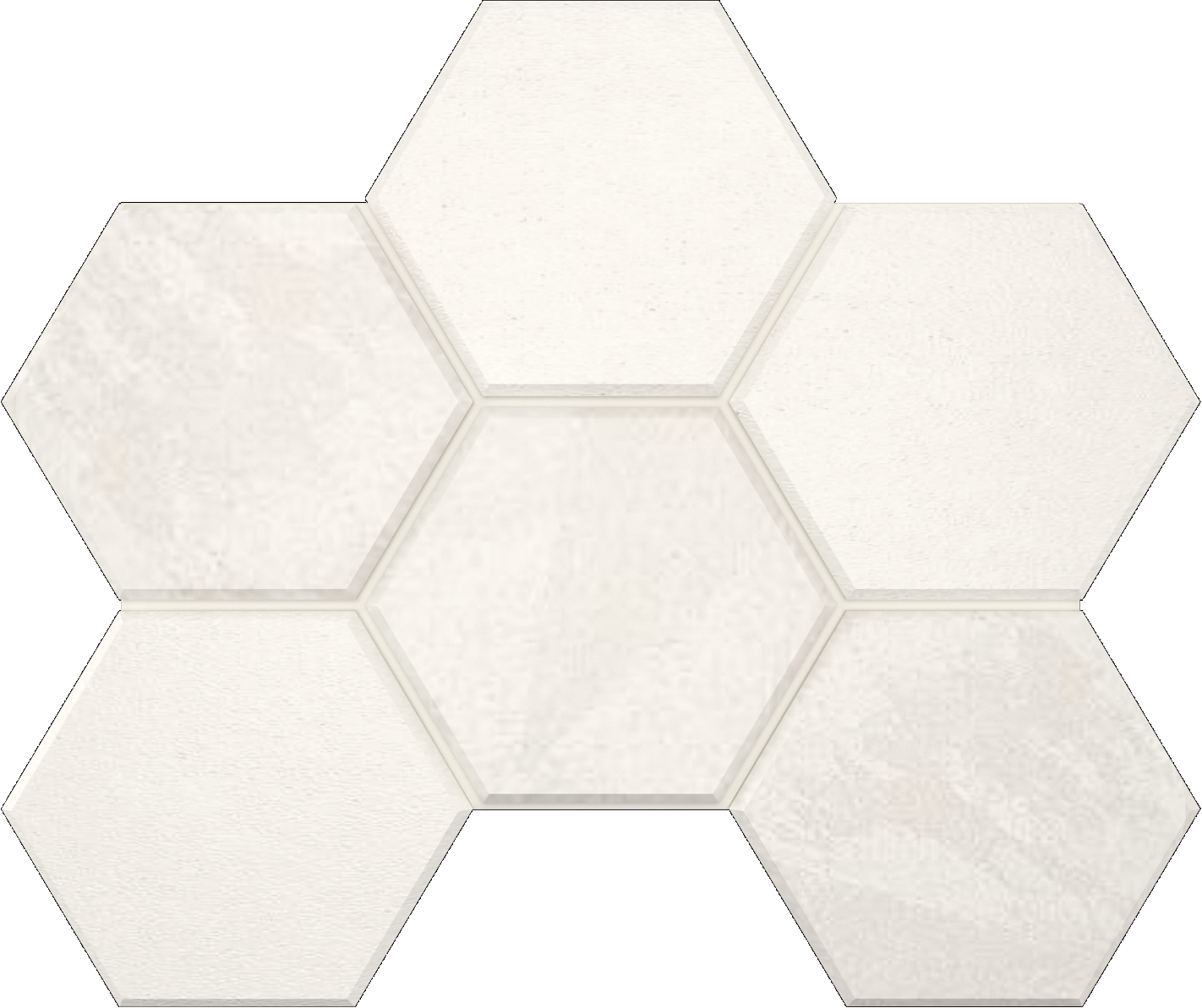 Mosaic/LN00_NS/TE00_NS/25x28,5/Hexagon Декор Luna LN00-TE00 White Hexagon 28.5x25 неполированный