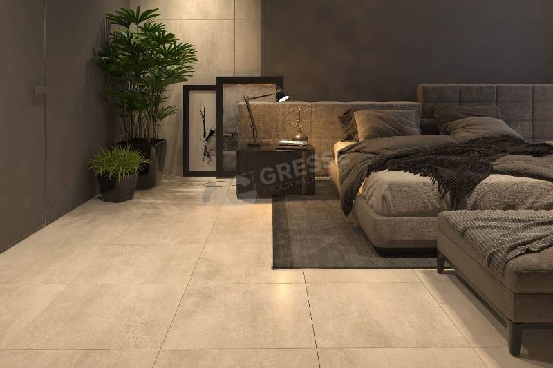 GRS 07-03 Напольный Madain Carbon цемент темно-серый 120x60 - фото 2