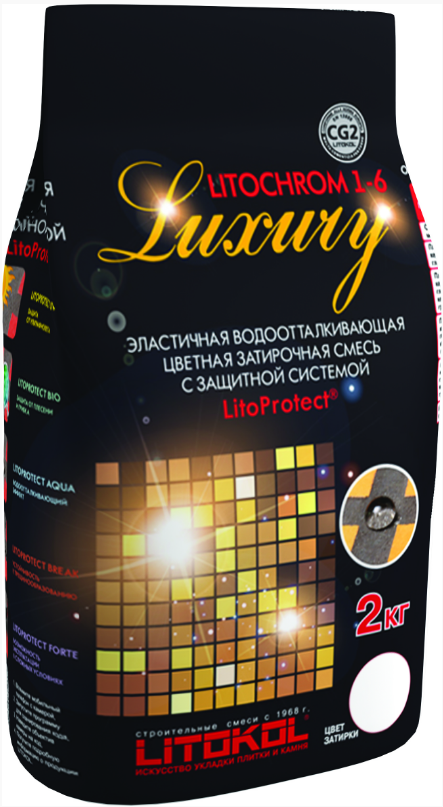  Litochrom 1-6 Luxury LITOCHROM 1-6 LUXURY C.100 светло-зеленый 2кг - фото 2
