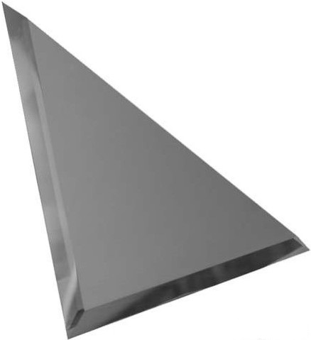 ТЗГ1-02 Настенная Зеркальная плитка Треугольная графитовая с фацетом 10 мм 20x20