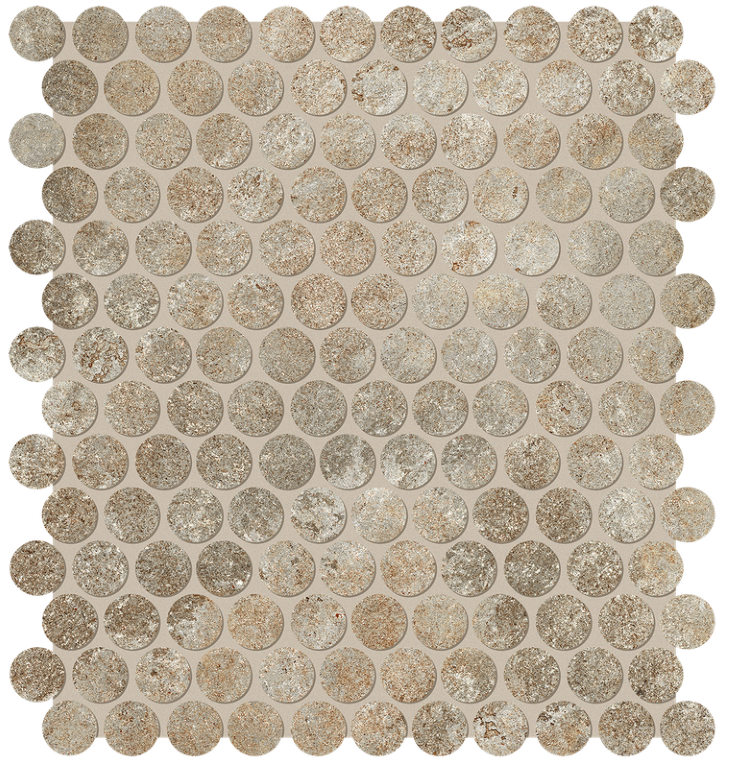 fRVN Настенная Nobu Slate Gres Round Mosaico Matt 29.5x32.5