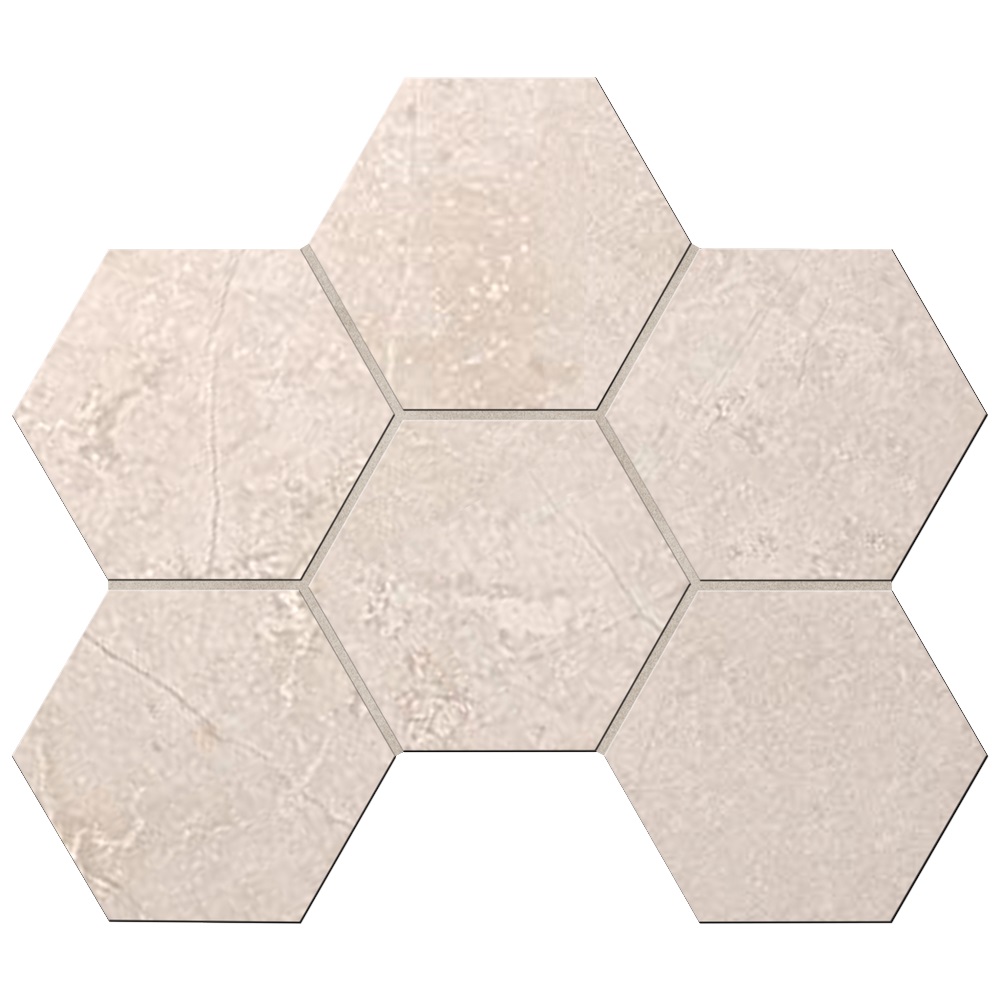 Mosaic/MA03_NS/25x28,5x10/Hexagon Декор Marmulla MA03 Dark Beige Hexagon Неполированная