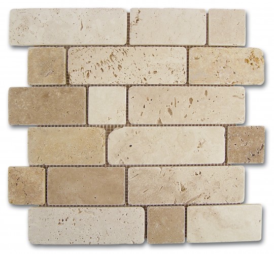 184996 Настенная Materia Mosaico Travertino Brick