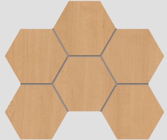 Декор Classic Wood CW04 Honey Oak Hexagon Неполированный 28.5x25