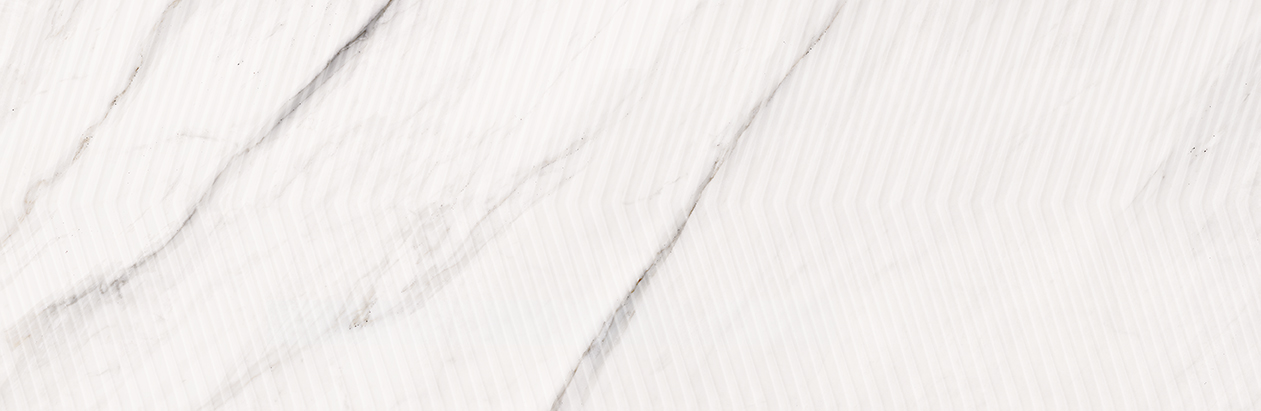 O-CCH-WTA052 Настенная Carrara Chic Рельеф шеврон белый