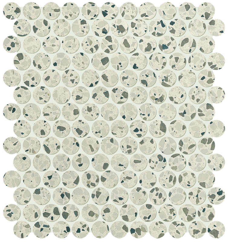 fRPC Напольная Glim Gemme Salvia Round Mosaico Matt 29.5x32.5
