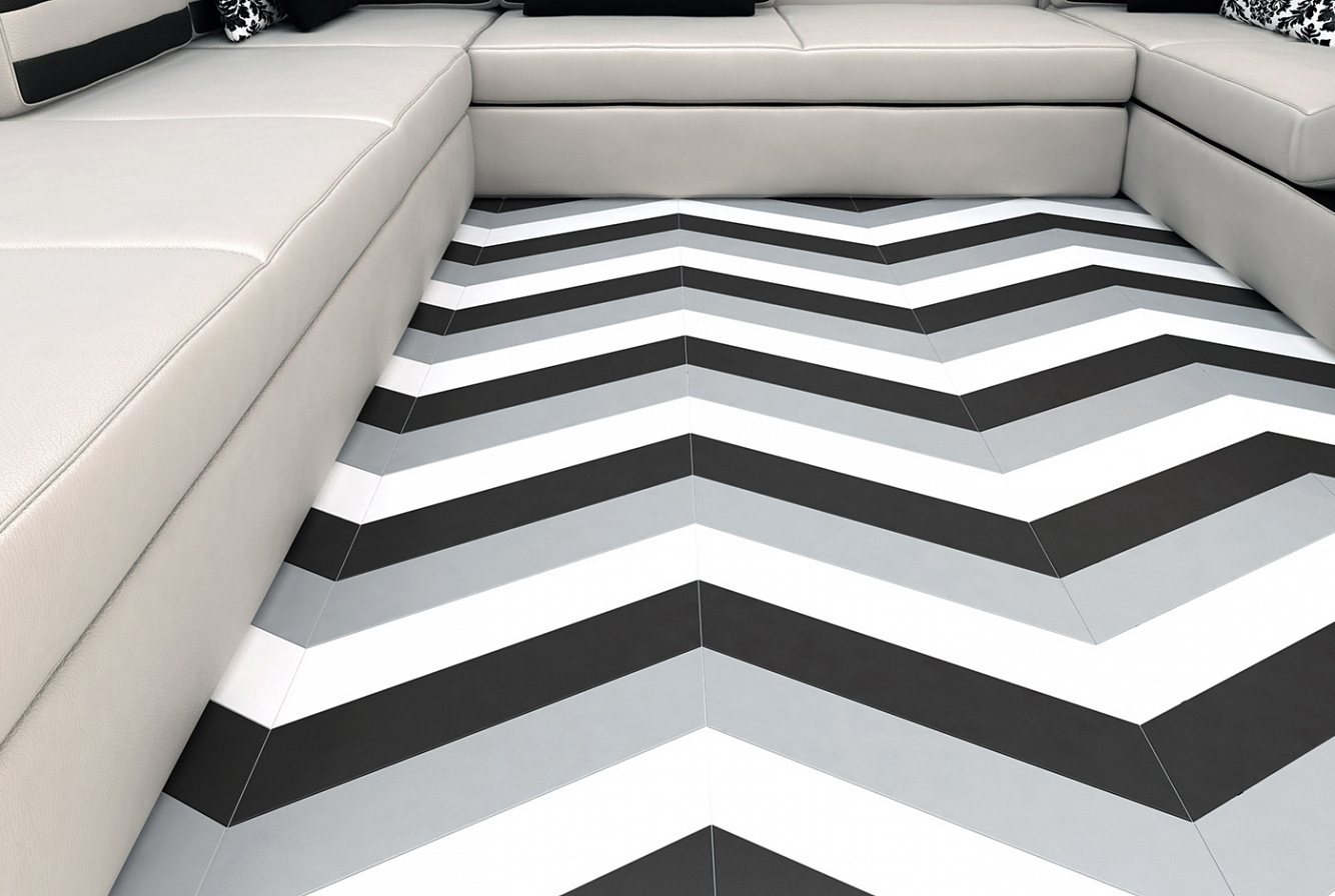 114043 Напольный Floor Tiles Triangle Ash Grey Matt - фото 4