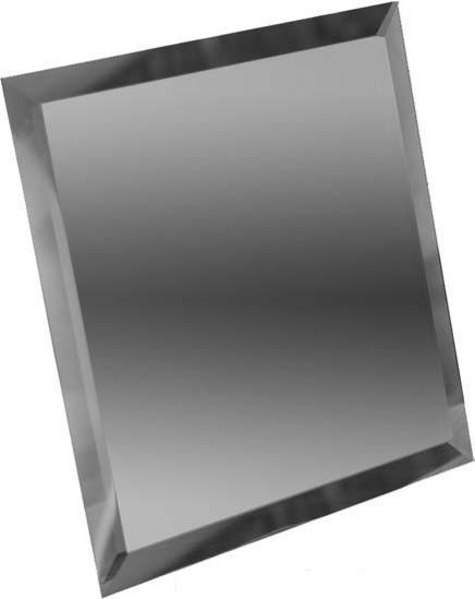 КЗГ1-04 Настенная Зеркальная плитка Квадратная графитовая с фацетом 10 мм 30x30