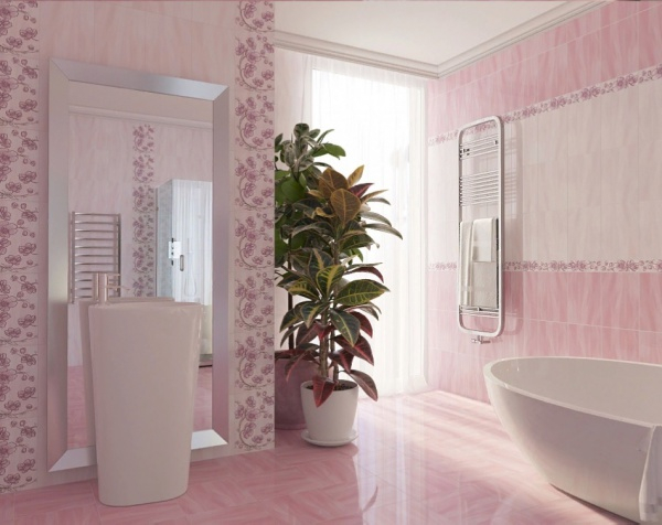 Декор Агата Вставка Розовый D 25x35 - фото 5