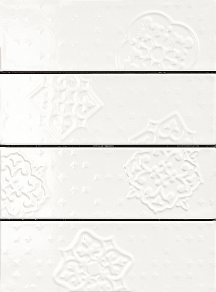 F8011 Декор Brick Glossy Dec Mix 4 White R4GP