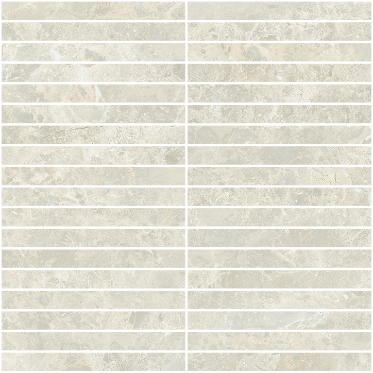 610110000970  Декор Da Vinci White Mosaico Strip Натуральная 610110000970