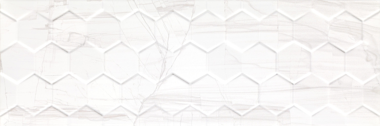Настенная Brennero  White Hexagon Rett 25x75