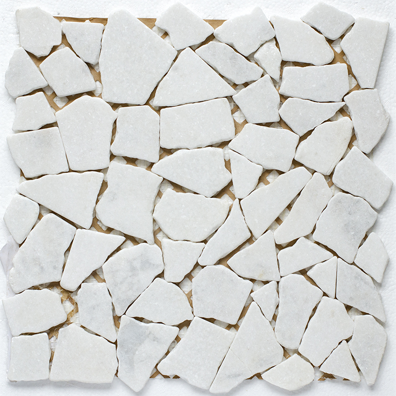 JMST040 Настенная Wild Stone мраморная мозаика Split White Matt