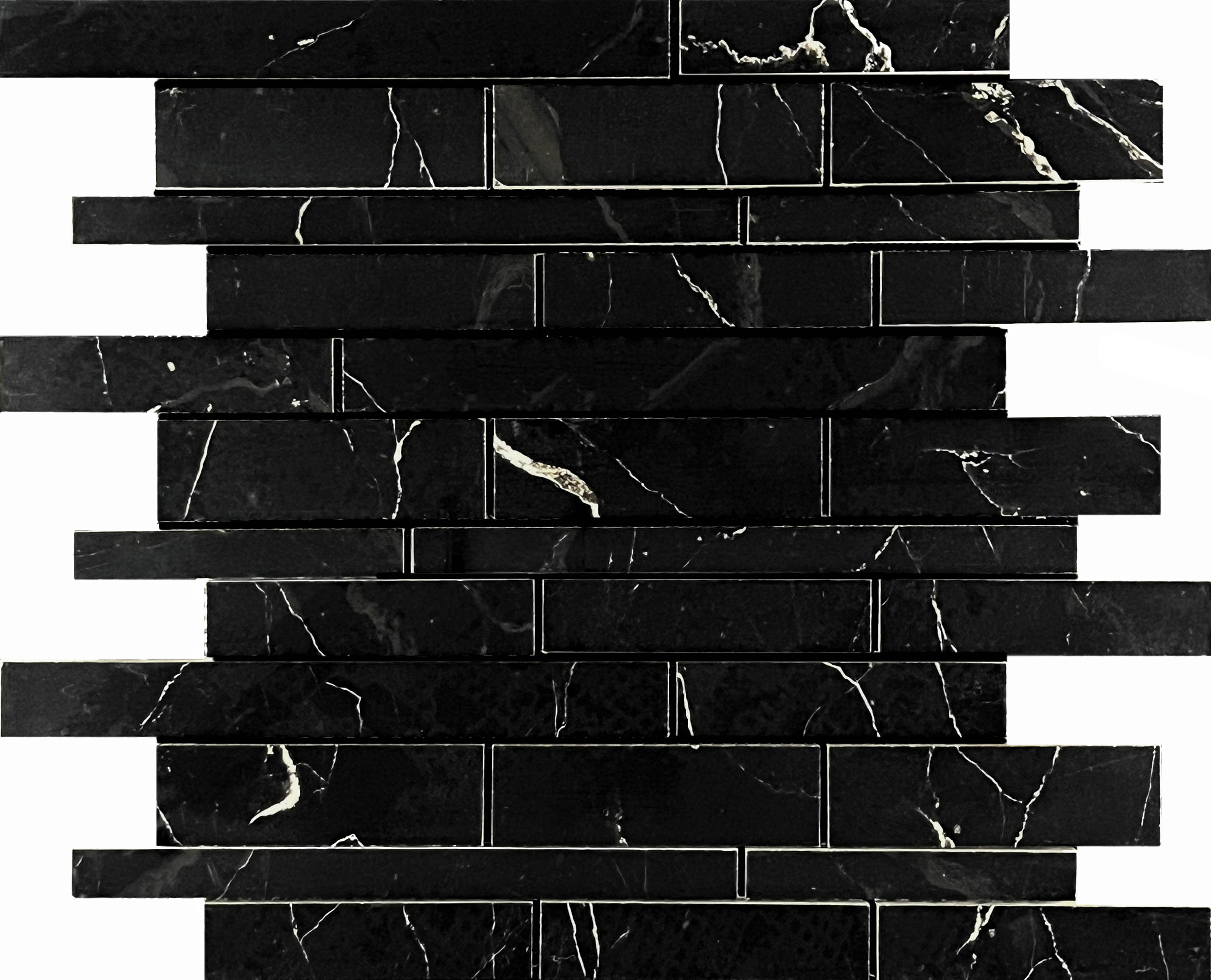 Декор Estrada Mosaic Nero Brick Bone Mix - фото 4