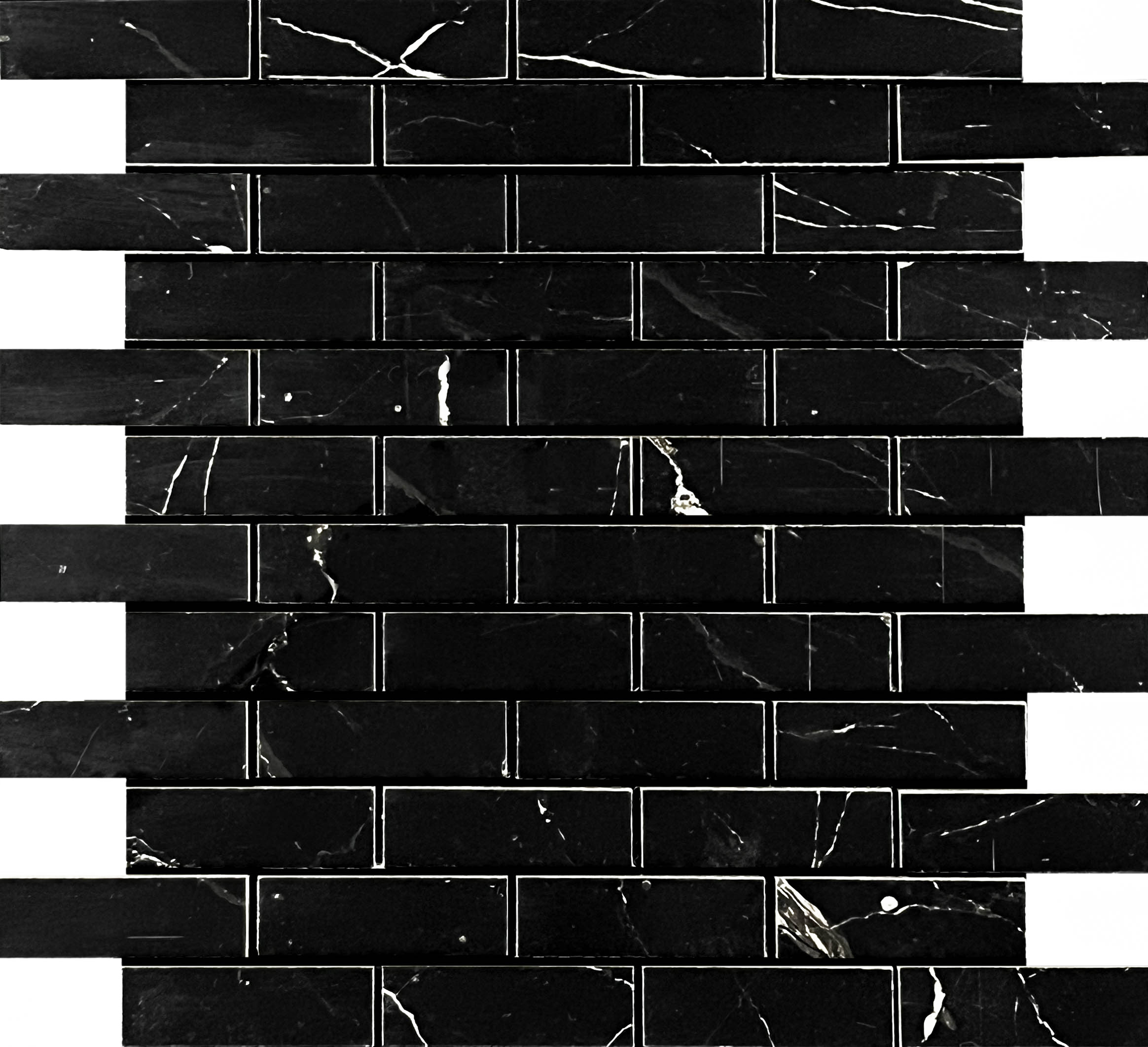 Декор Mosaic Mosaic Nero Brick Bone - фото 5