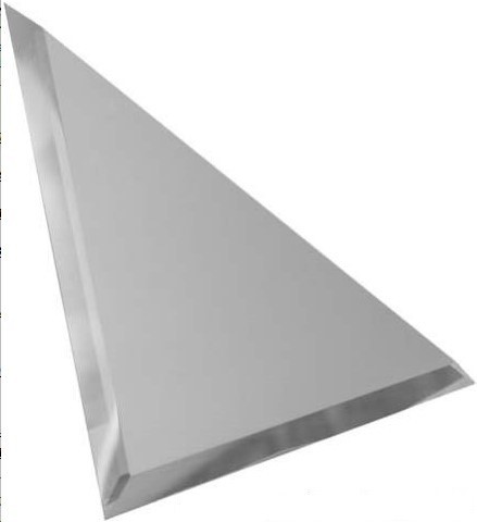 ТЗС1-15 Настенная Зеркальная плитка Треугольная серебряная с фацетом 15х15