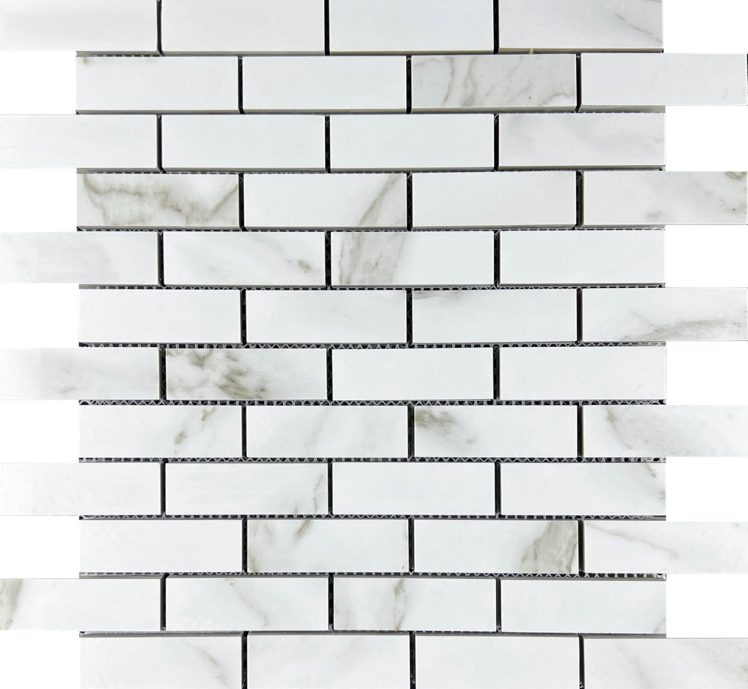 Декор Statuario Eva Mosaic Brick Bone - фото 5