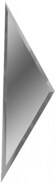 РЗС1-02(б) Настенная Зеркальная плитка Зеркальная серебряная полуромб боковой рзс1-02(б) 15х51