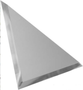 ТЗС1-15 Плитка Зеркальная плитка Треугольная серебряная с фацетом 15х15