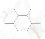 Mosaic/ID01_NS/25x28.5/Hexagon Декор Ideal ID01 White Hexagon 28.5x25 Неполированная