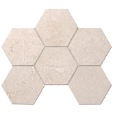 Mosaic/MA03_NS/25x28.5x10/Hexagon Декор Marmulla MA03 Dark Beige Hexagon Неполированная