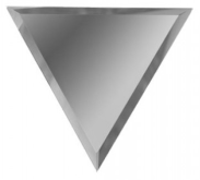 Плитка Зеркальная плитка Зеркальная серебряная полуромб внутренний рзс1-01(вн) 20x17