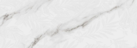 00-00003853 Плитка Carrara Leaves white matt