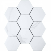PMFQ82223 Мозаика Homework Hexagon big Carrara Matt