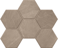 Mosaic/GB02_NR/25x28.5/Hexagon Декор Gabbro GB02 Grey Hexagon неполированная 25x28.5