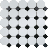 NXWN51488/IDLA2575 Мозаика Homework Octagon small White-Black Matt