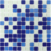 STP-BL013 Мозаика Steppa Синий стекло (25х25) 31.5x31.5