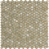 L244008671 Мозаика Gravity Aluminium Hexagon Gold 30.7x30.4