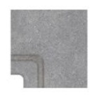 Бордюр Terrace Antislips Natural Series Внутренний угол закругленный Cement Grey Handle 25x25