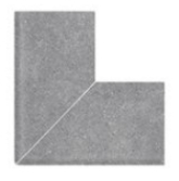 Бордюр Terrace Antislips Natural Series Наружный угол 90 Cement Grey Flat Handle 25x25