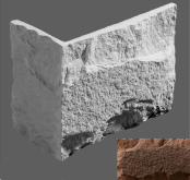 Искусственный камень Турин Угловой элемент 360 17,6/7,4(26/12,5)x14.5x3