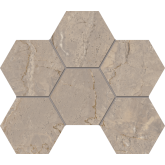 Mosaic/BR02_PS/25x28.5/Hexagon Декор Bernini Beige BR02 Hexagon 28.5x25 Полированная