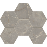 Mosaic/BR03_NS/25x28.5/Hexagon Декор Bernini Grey BR03 Hexagon Полированная 25x28.5