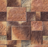 Искусственный камень Бремар Плоский коричневый рельеф10-39x10-39