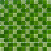 Мозаика Стекло микс Зеленый микс стекло 30x30