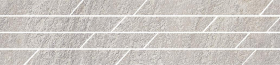 SG144/004T Бордюр Гренель Серый мозаичный 9мм 46.8x9.8