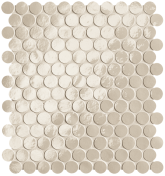fROF Мозаика Glim Avorio Round Mosaico Brillante 29.5x32.5